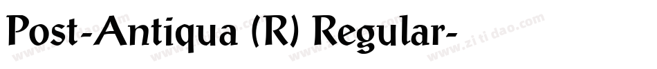 Post-Antiqua (R) Regular字体转换